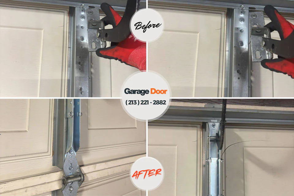 Before and after: garage door repair Sturgeon, PA